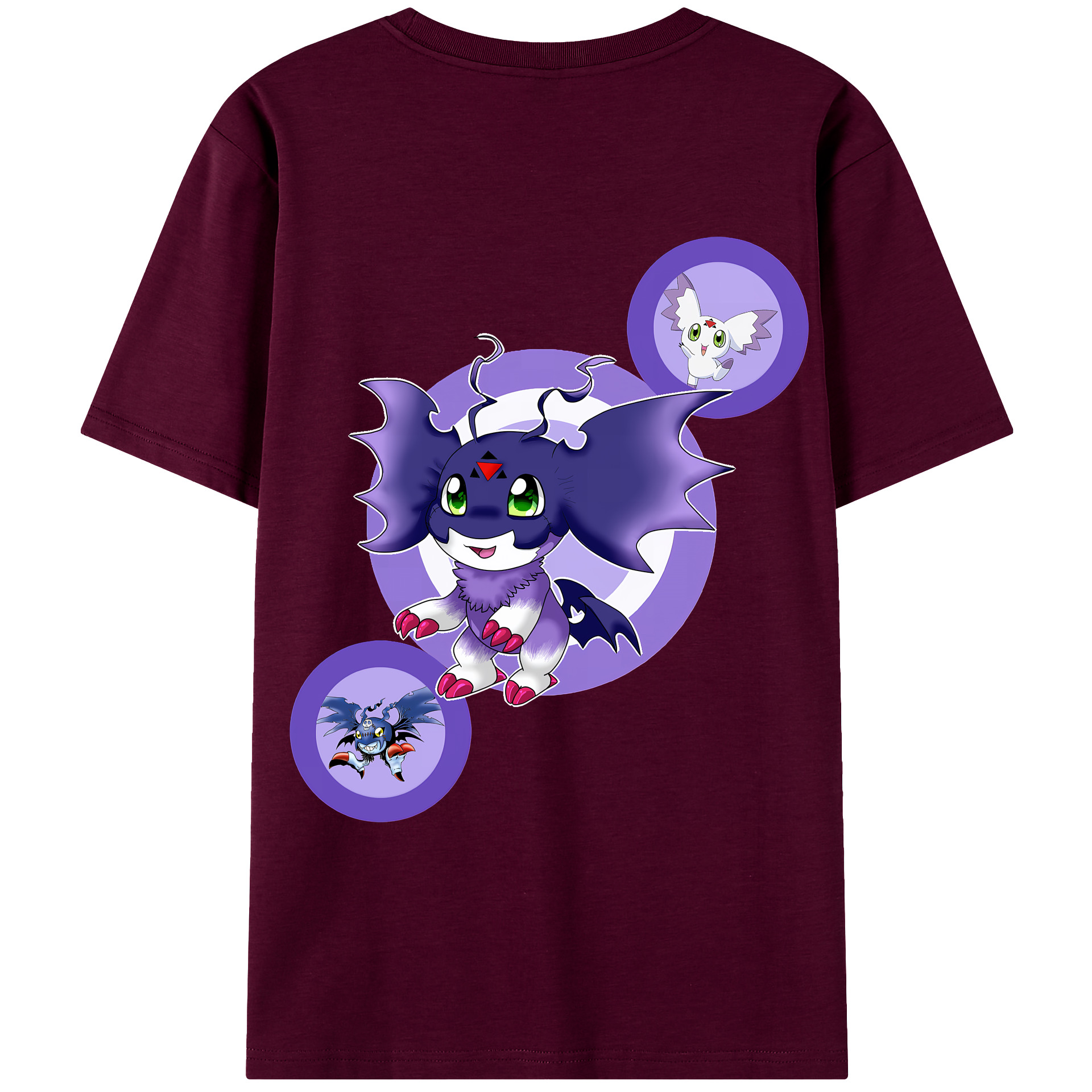 （画像用） Digimon デジタルモンスター/デジモン レディース半袖Tシャツ(バックプリント)